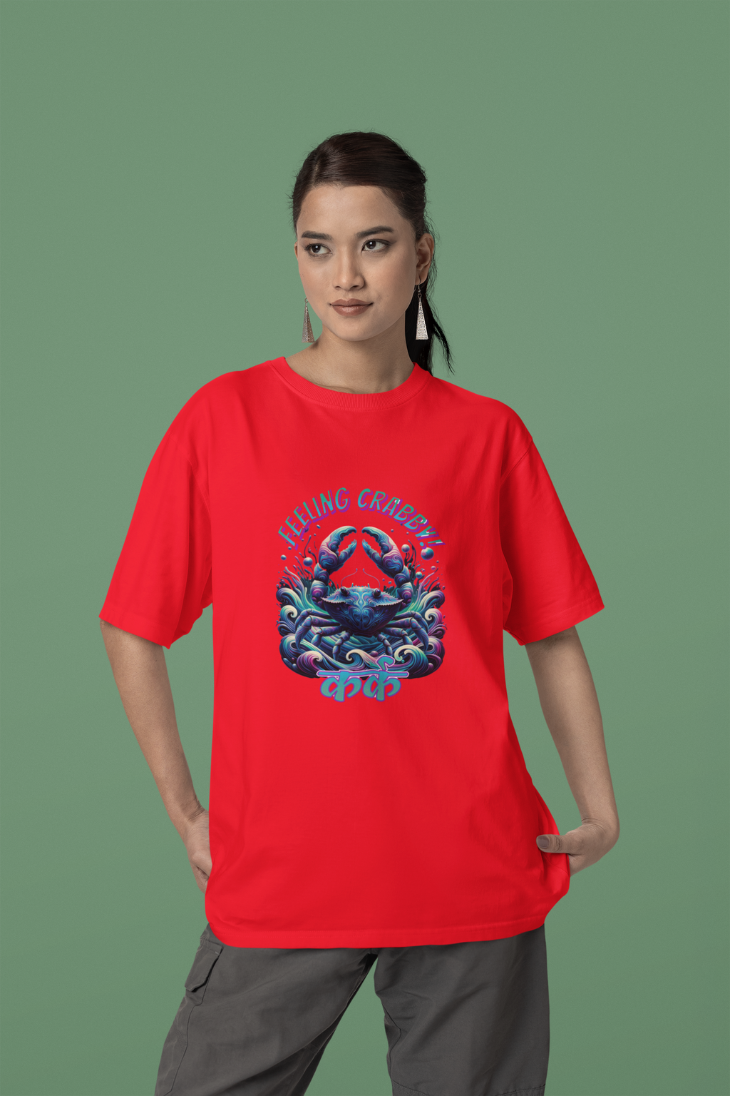 Zodiac Cancer Women Oversized
