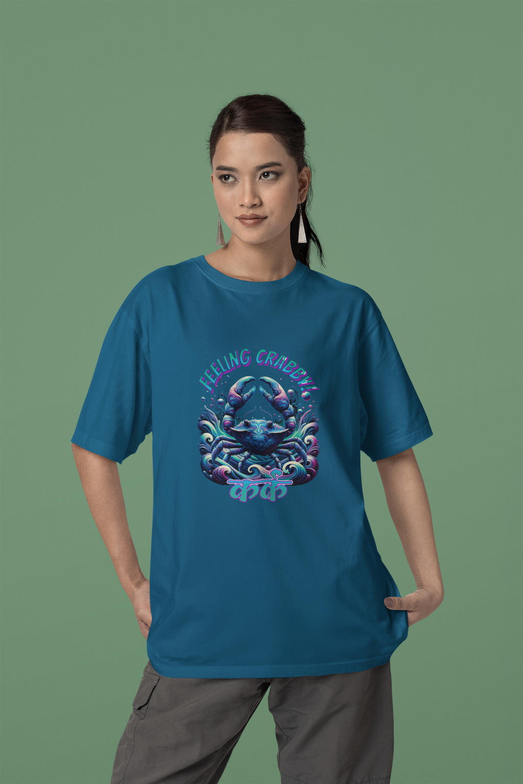 Zodiac Cancer Women Oversized