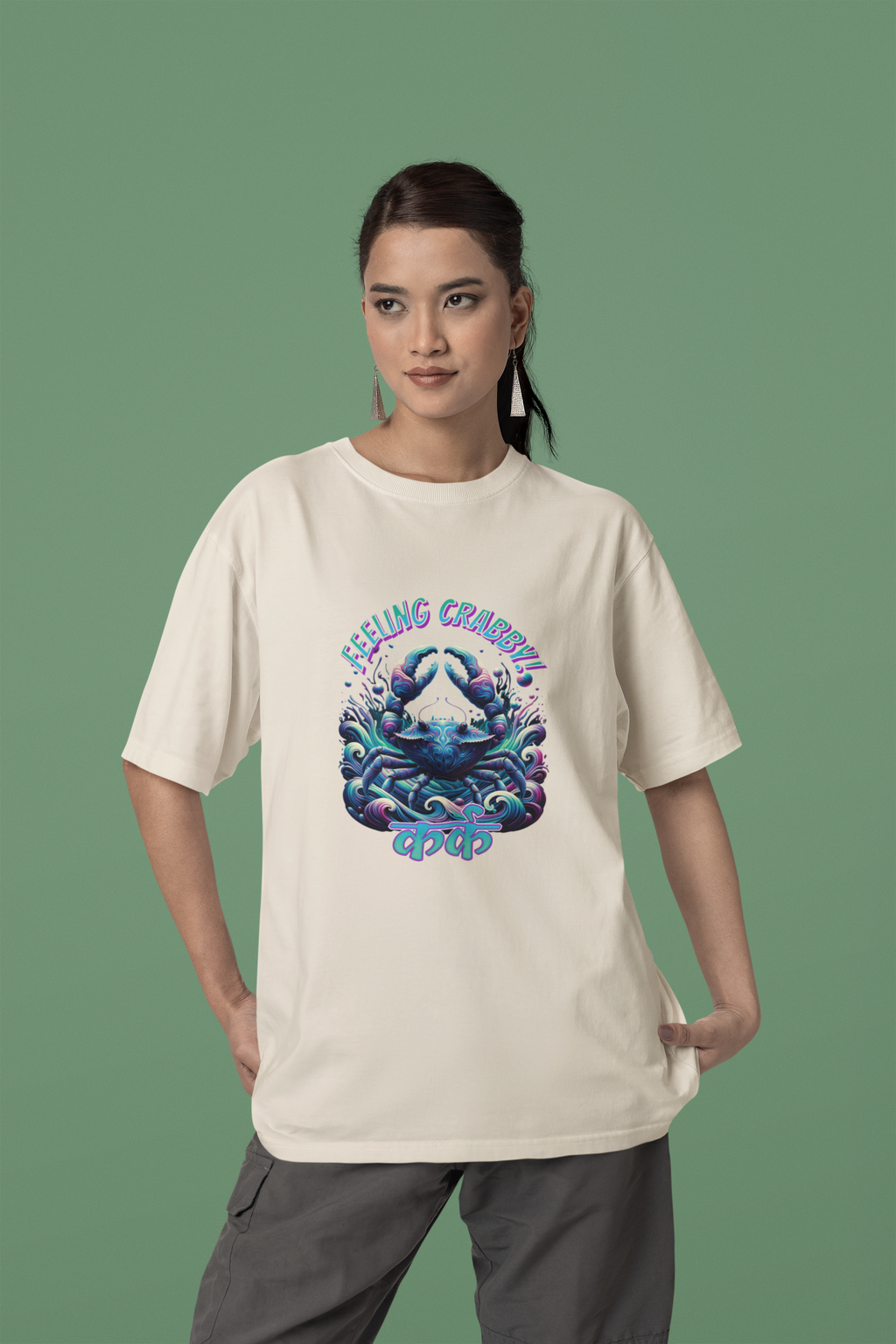 Zodiac Cancer Women Oversized