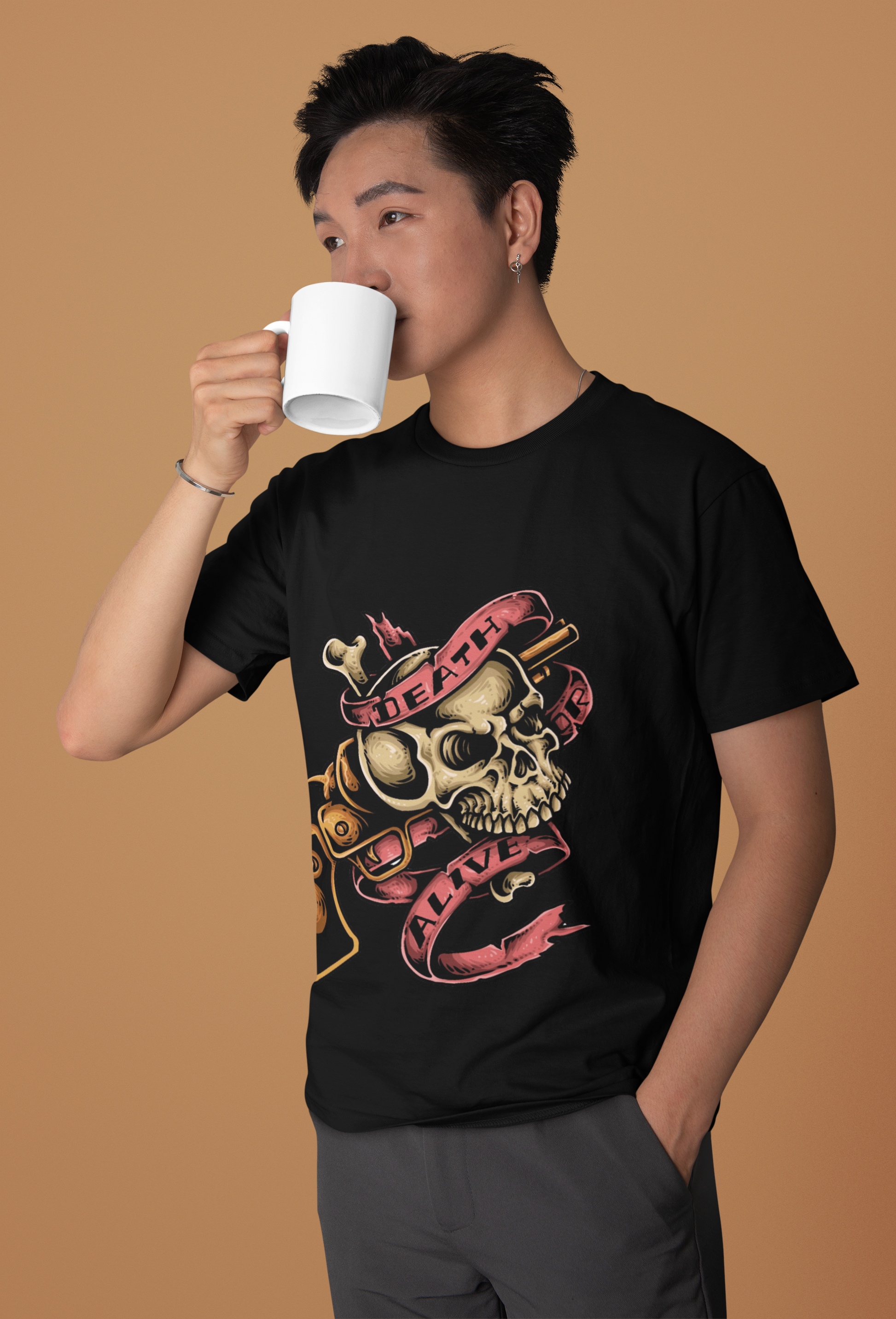 Death Alive graphic premium Oversized T shirt