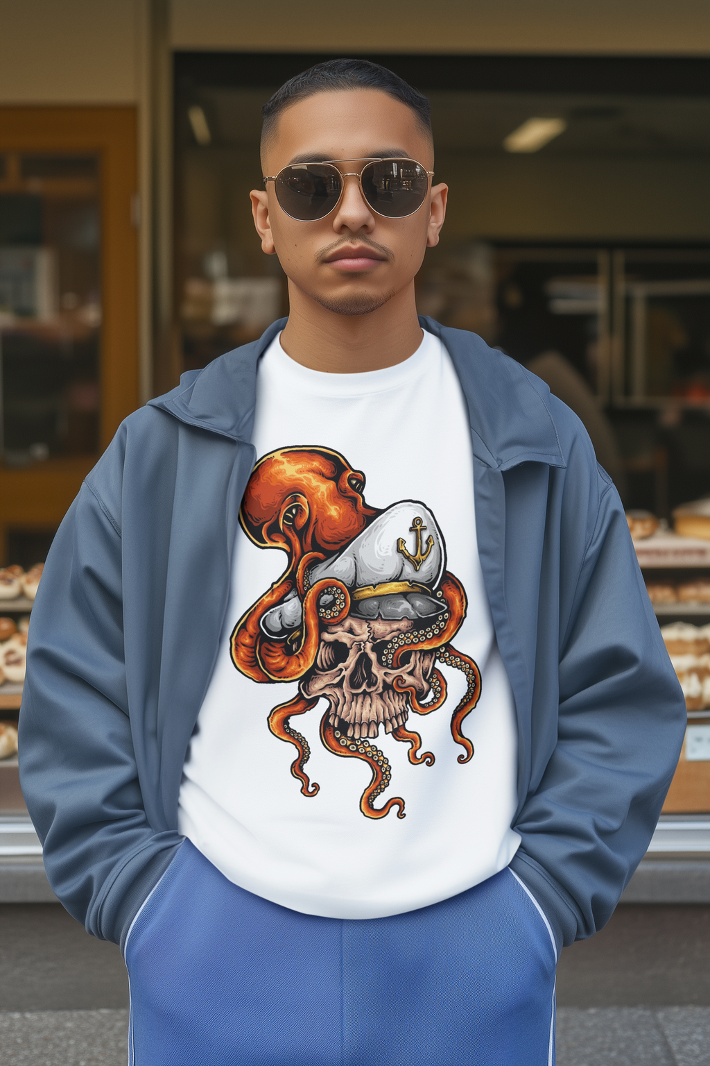Kraken's Grin Graphics Premium Oversized T shirt