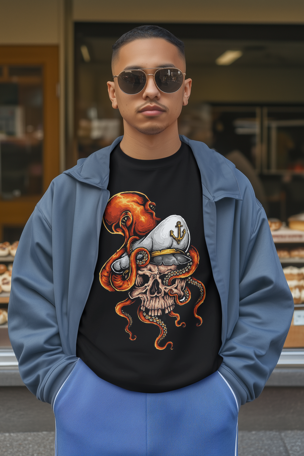 Kraken's Grin Graphics Premium Oversized T shirt