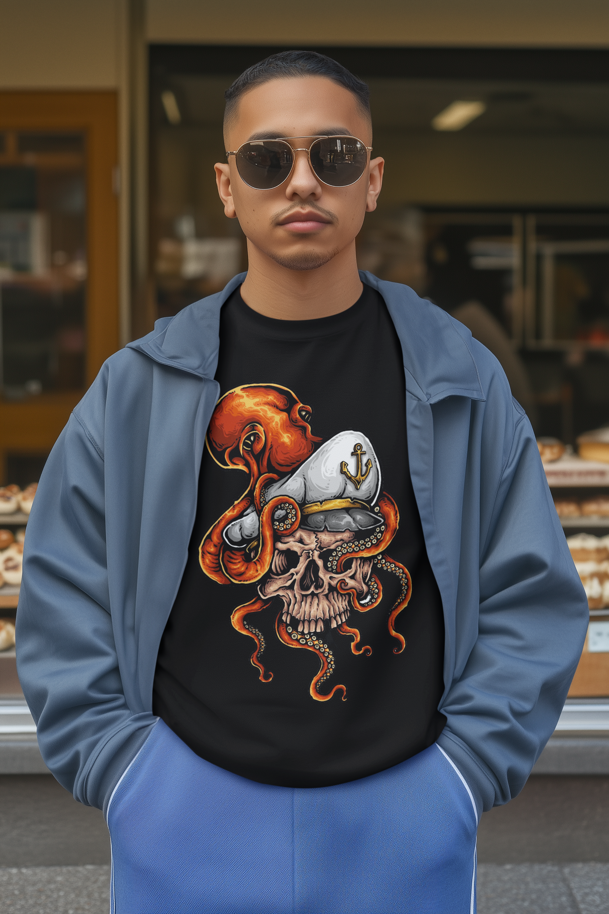 Kraken's Grin Graphics Premium Oversized T shirt