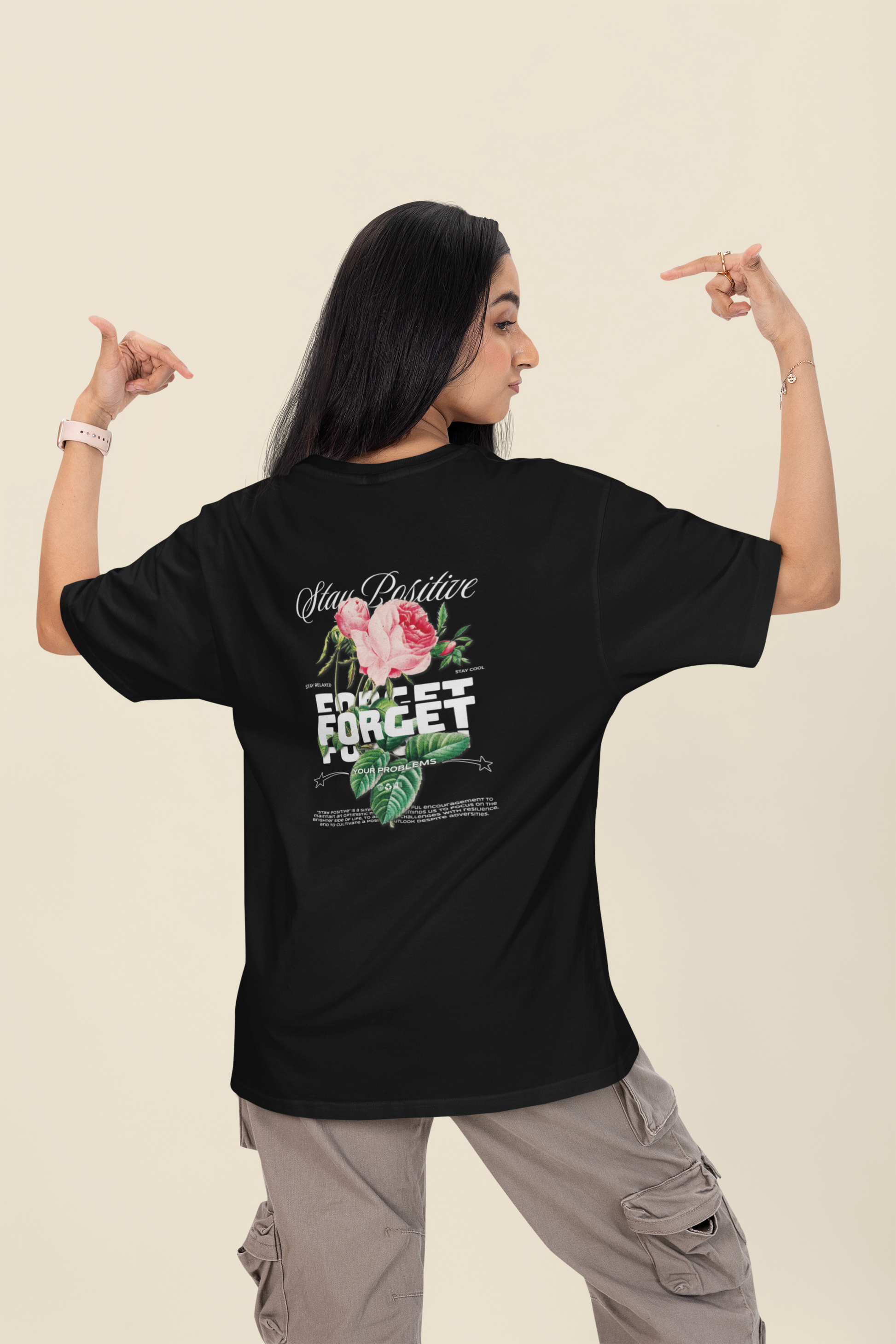 Stay positive Women Oversized