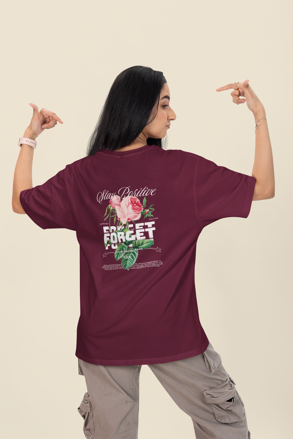 Stay positive Women Oversized