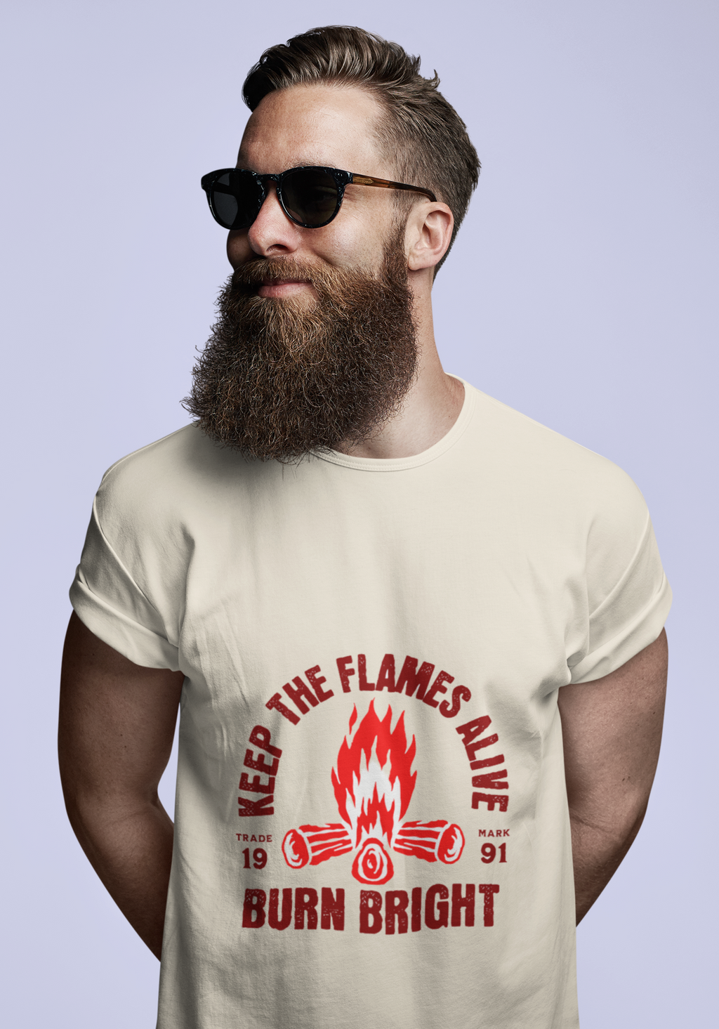 Flaming High Graphic Premium Oversized T shirt