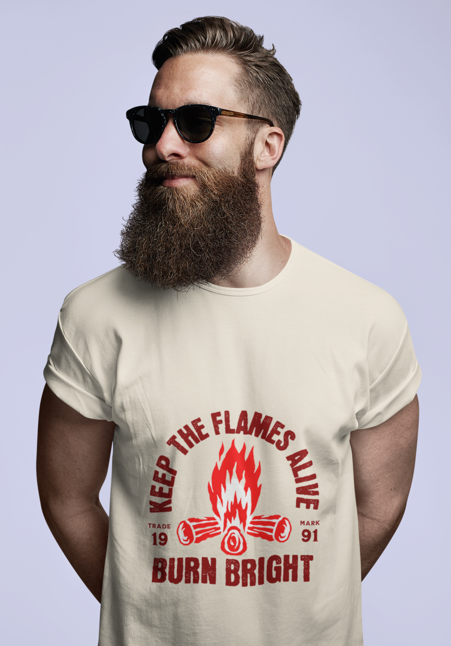 Flaming High Graphic Premium Oversized T shirt