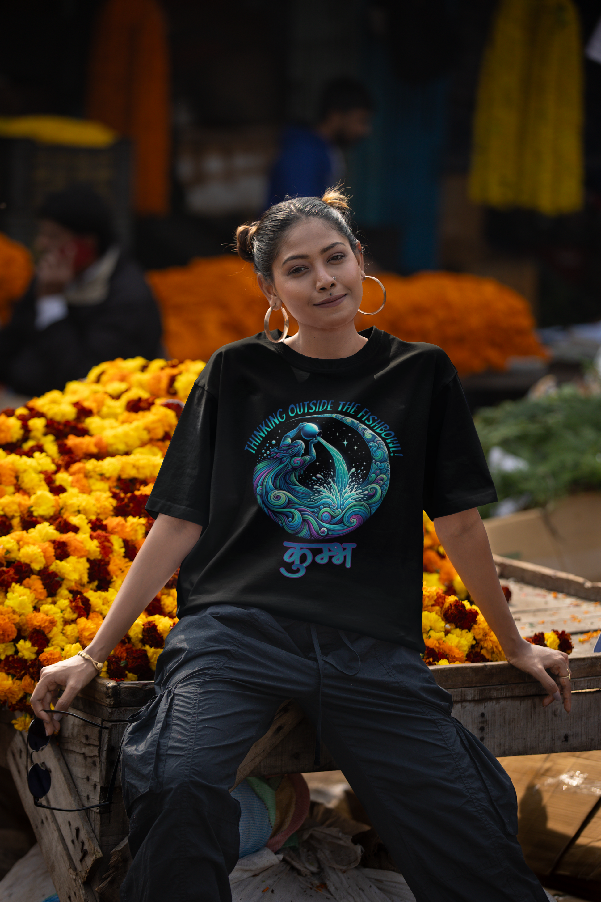 Zodiac Aquarius Women Oversized