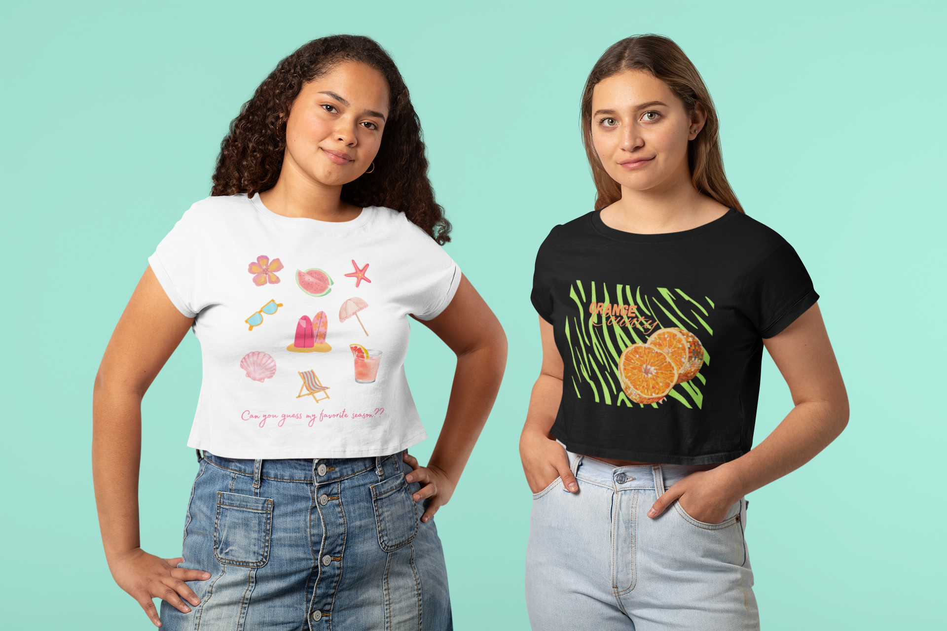 Orange D Baby Tee