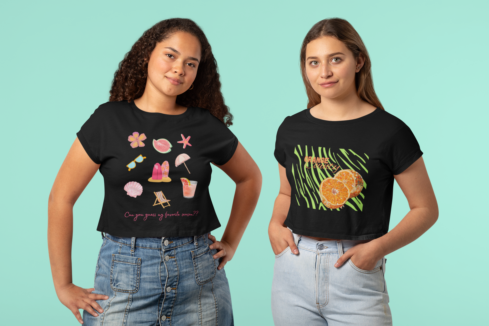Orange D Baby Tee