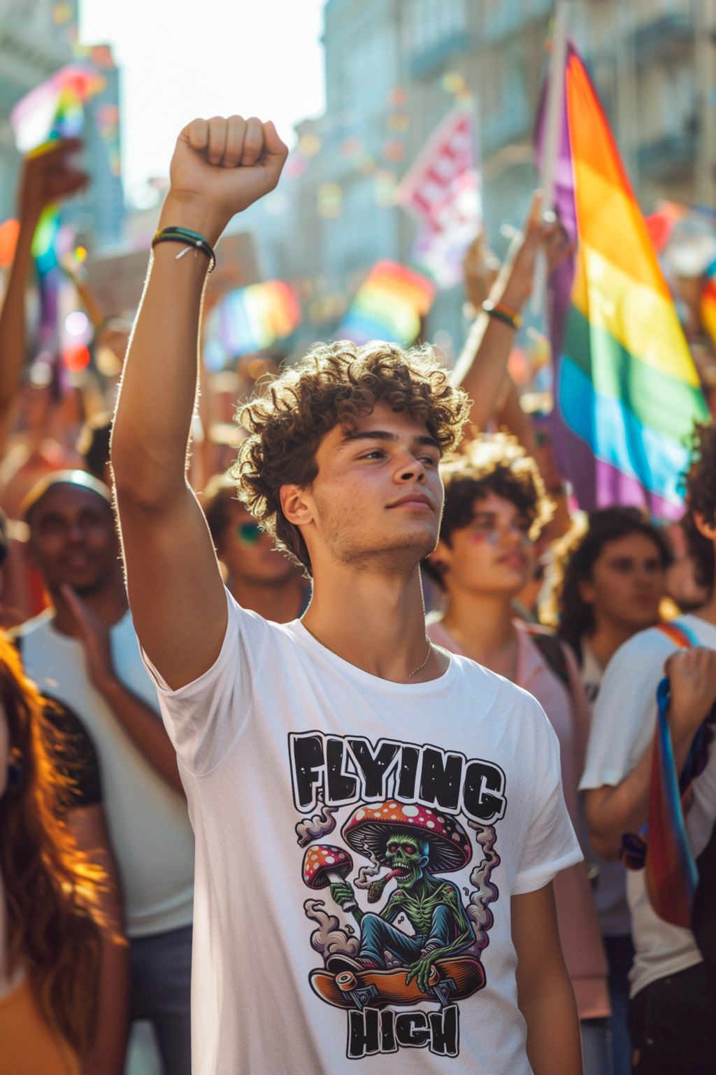 Flying High Premium Oversized T shirt