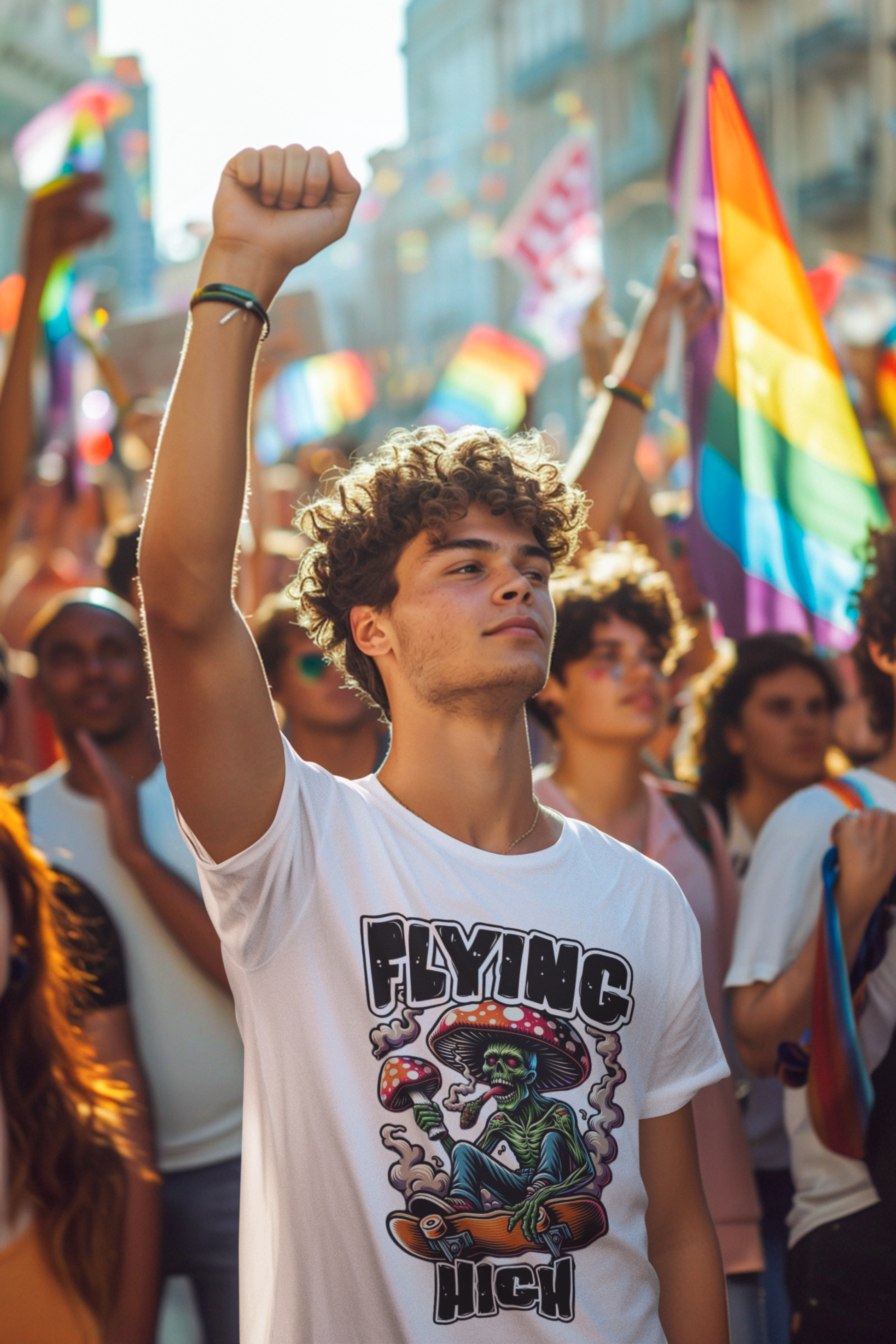 Flying High Premium Oversized T shirt